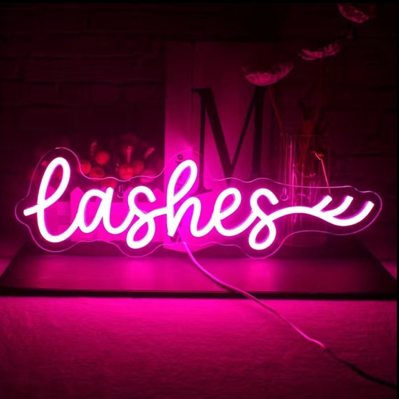 Lashes LED neon wall sign - Picture 1 of 6